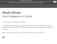 Tablet Screenshot of nicolawinzer.ch